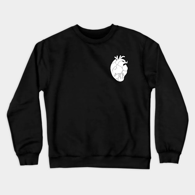 So you can see my Heart (White) Crewneck Sweatshirt by Katacomb